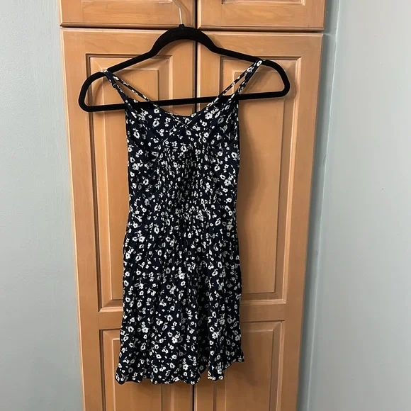 Garage navy floral summer mini dress - Picture 2 of 3